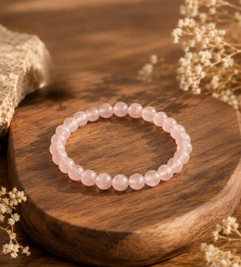 Rose Quartz Bracelet for Love, Healing & Positivity