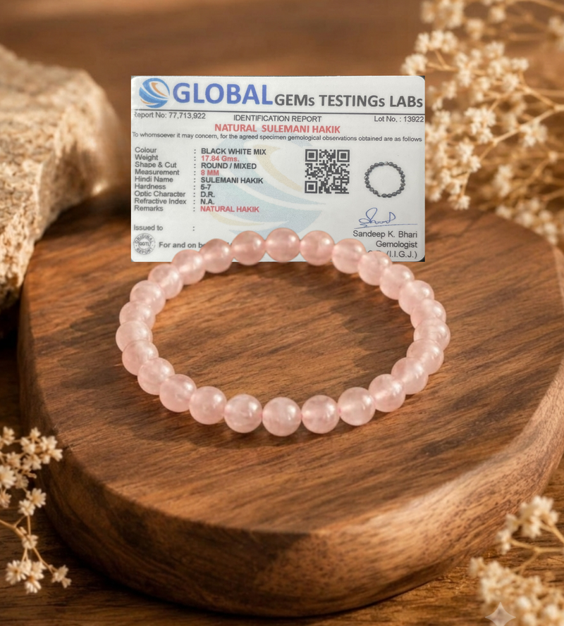Rose Quartz Bracelet for Love, Healing & Positivity