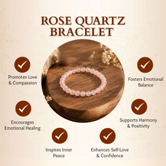 Rose Quartz Bracelet for Love, Healing & Positivity