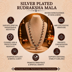 5 Mukhi Indonesian Silver Plated Mala for Peace & Growth
