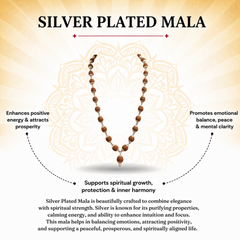 5 Mukhi Indonesian Silver Plated Mala for Peace & Growth