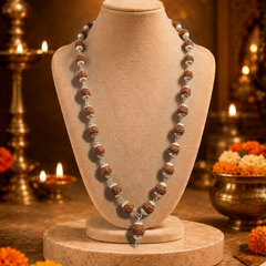 5 Mukhi Indonesian Silver Plated Mala for Peace & Growth