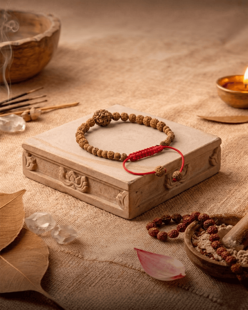 3 Mukhi Nepali + Indonesian Rudraksha Bracelet for Positivity