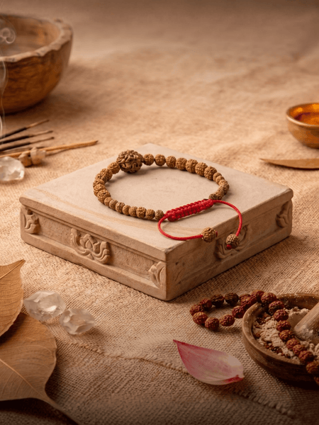 3 Mukhi Nepali + Indonesian Rudraksha Bracelet for Positivity
