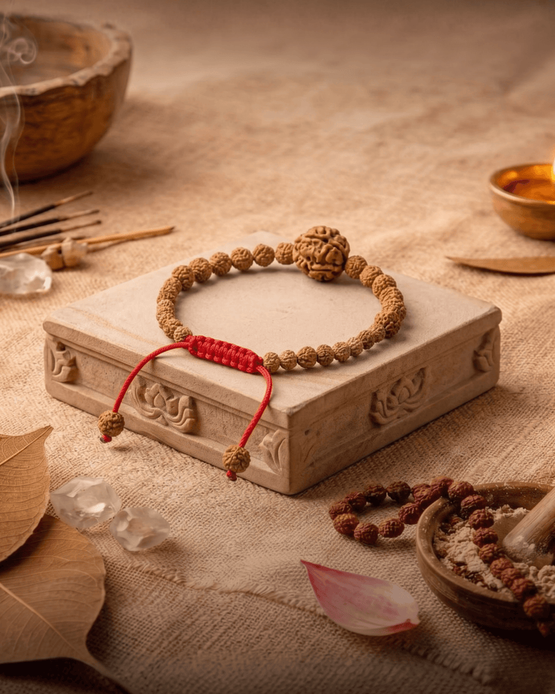 5 Mukhi Nepali + Indonesian Rudraksha Bracelet for Peace