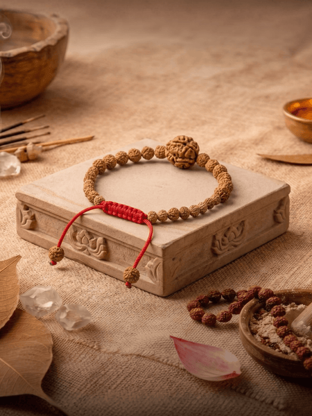 5 Mukhi Nepali + Indonesian Rudraksha Bracelet for Peace