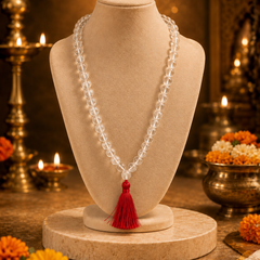 Sphatik Mala Crystal Quartz for Peace & Meditation Calm