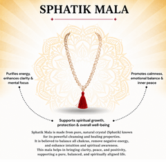 Sphatik Mala Crystal Quartz for Peace & Meditation Calm