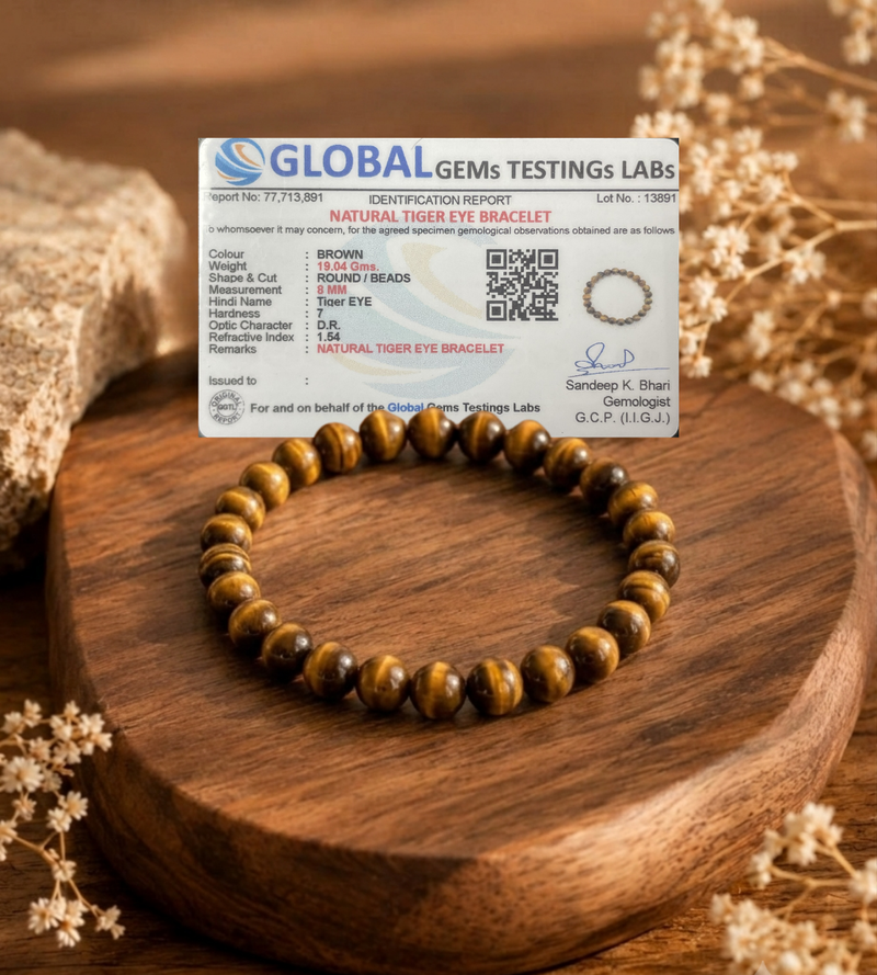 Tiger Eye Bracelet for Confidence, Focus & Protection