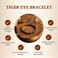 Tiger Eye Bracelet for Confidence, Focus & Protection