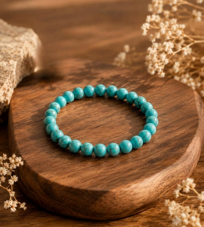 Turquoise Bracelet for Protection, Peace & Communication