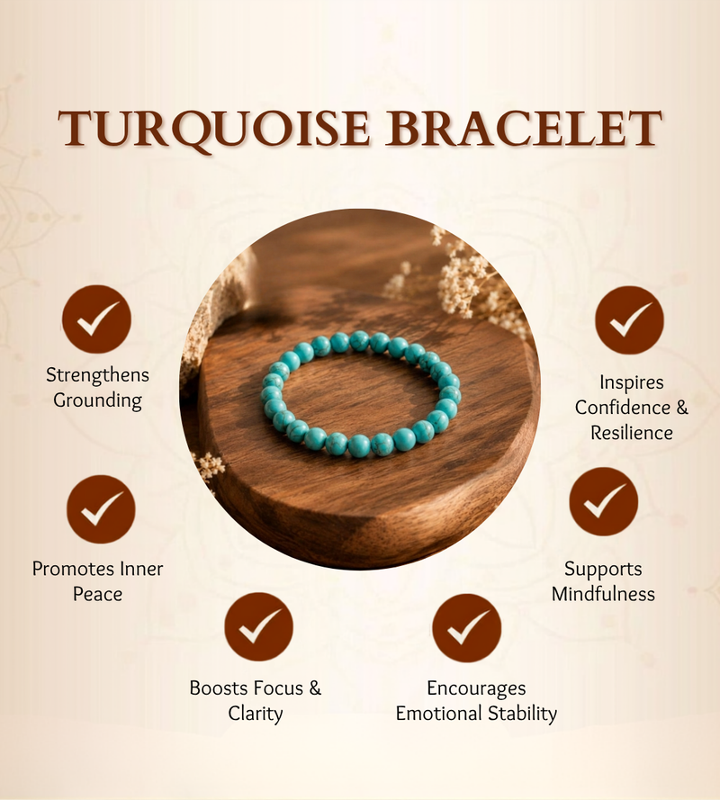 Turquoise Bracelet for Protection, Peace & Communication