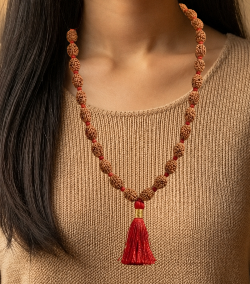 3 Mukhi Nepali Rudraksha Mala 54 Beads Certified